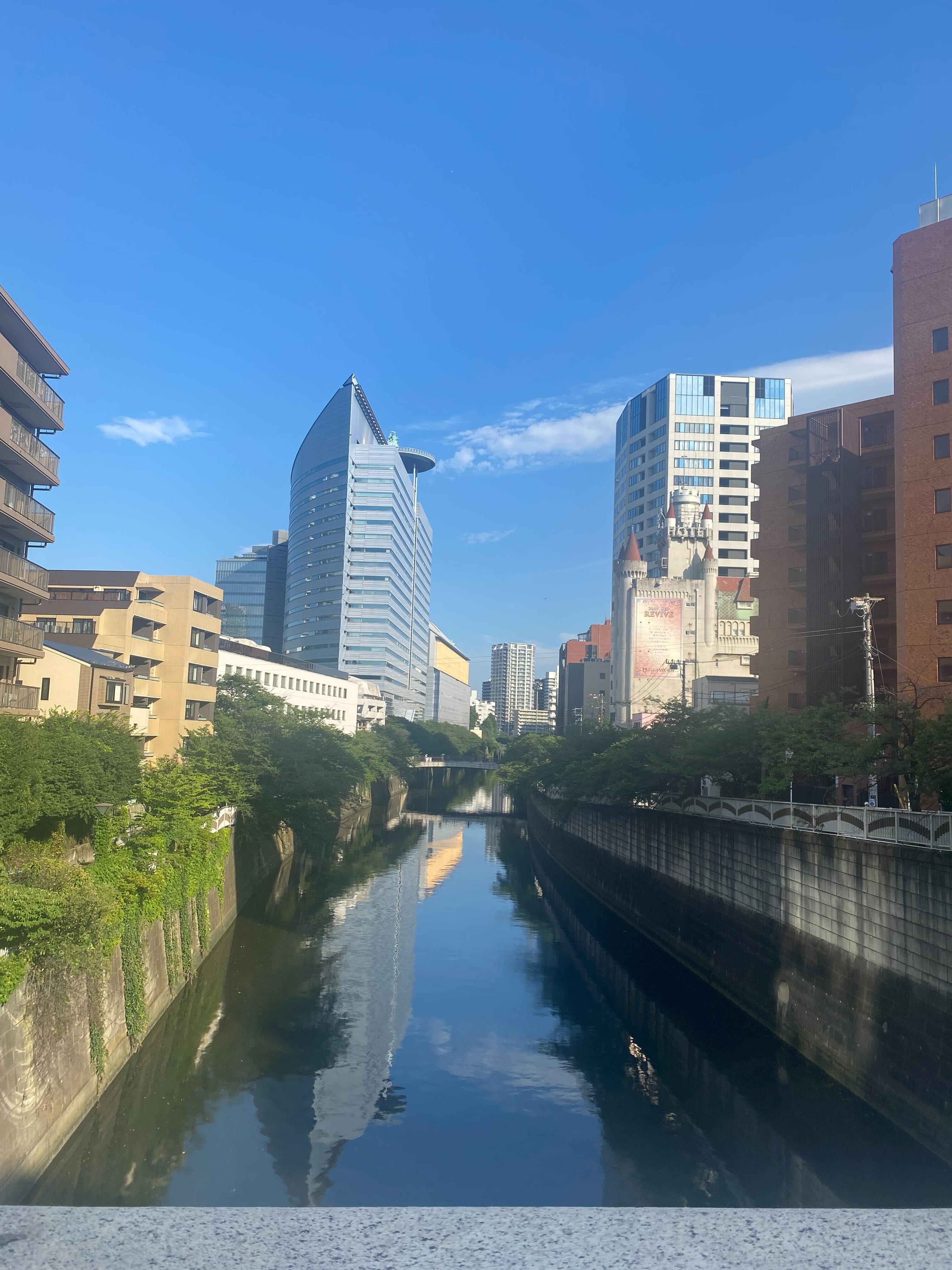 都市の水面反射